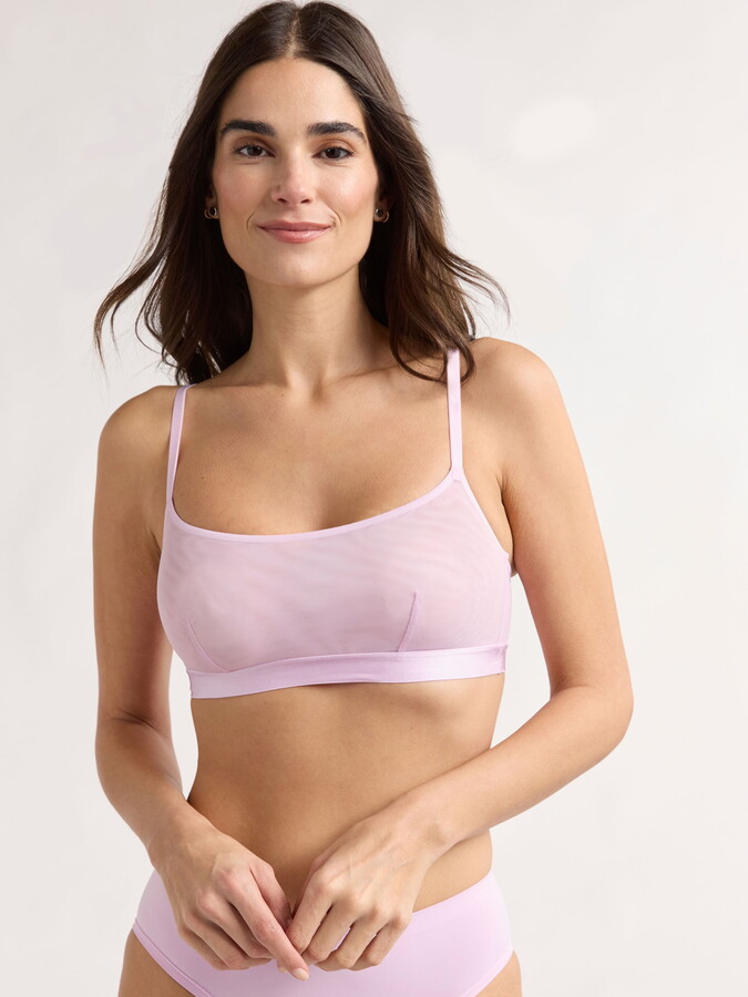 Joyspun Women’s Mesh Bralette, Sizes S-3XL