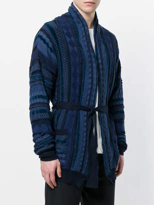 Laneus jacquard pattern knit cardigan