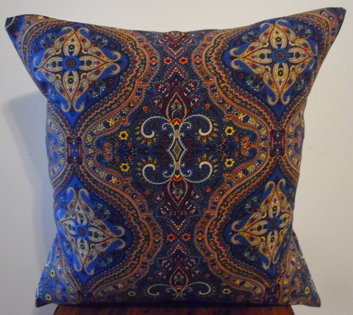 Etsy Paisley.navy.pillow.cover.slipcovers.toss Pillows.throw Pillows.cushion Covers.fall.winter Decor.gift For Him.her.pillow Decor.blues.home