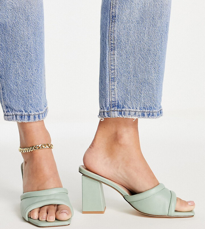 wide mule heels
