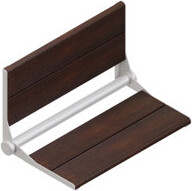 Invisia Collection INVISIA SerenaSeat Pro Stainless, 26" Width, Medium Stain, Matte White Frame