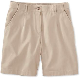 L.L. Bean Women's Wrinkle-Free Bayside Shorts, Classic Fit Hidden Comfort Waist 7"
