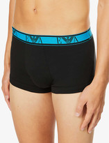 Thumbnail for your product : Emporio Armani Logo-print stretch-cotton trunks pack of three