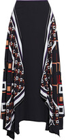 Thumbnail for your product : Diane von Furstenberg Reece Asymmetric Printed Crepe Maxi Skirt