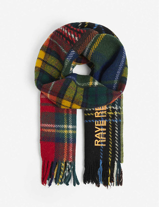 Rave Review Upcycled Totto tartan-print wool scarf