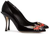 Thumbnail for your product : Dolce & Gabbana 90 Patent 'Wow' Embroidered Pumps
