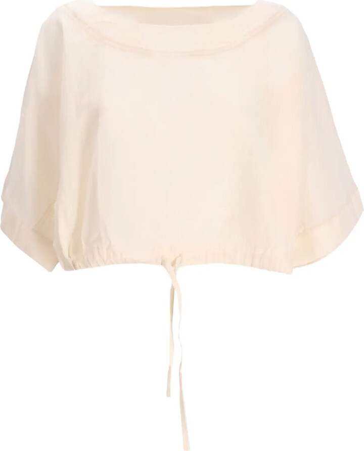 Devotion Kaliopi drawstring boat-neck top