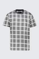 Thumbnail for your product : boohoo Step Hem Check T-Shirt With Rib Collar