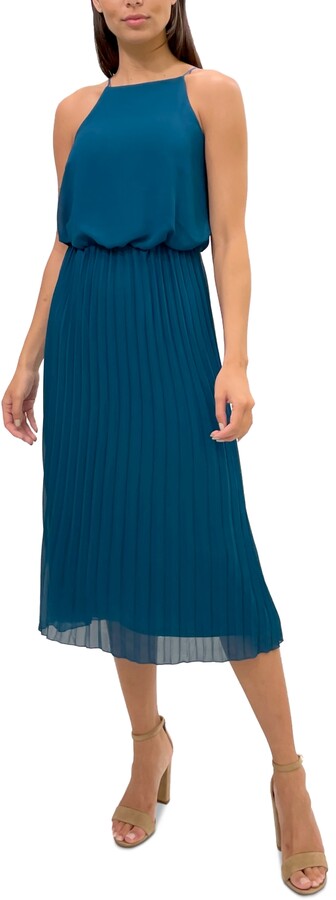 dark teal midi dress
