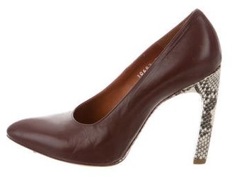Dries Van Noten Leather Pointed-Toe Pumps