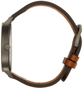 Thumbnail for your product : Instrmnt Gunmetal and Tan Leather Everyday Watch