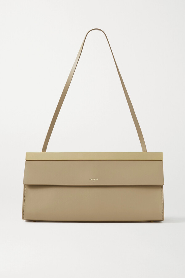 Oroton Jerome Baguette Leather Shoulder Bag Sand ShopStyle