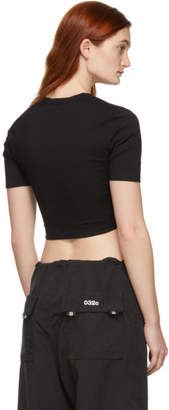 Alexander Wang Alexanderwang.T alexanderwang.t Black Cropped Snaps Compact T-Shirt