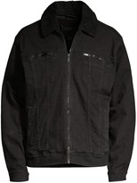 Thumbnail for your product : John Varvatos Faux Fur Collar Zip Trucker Jacket