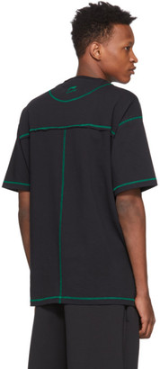 Li-Ning Black and Green Contrast Stitch T-Shirt