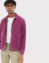 Thumbnail for your product : ASOS DESIGN harrington jacket in cord in purple