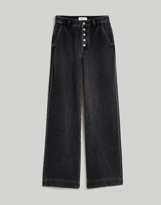Madewell Superwide-Leg Jeans in Selwick Wash: Button-Front Edition