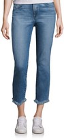 Thumbnail for your product : 3x1 Authentic Mid-Rise Staight-Leg Cropped Raw-Hem Jeans