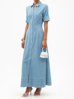 Thumbnail for your product : STAUD Joan Denim Maxi Shirt Dress - Light Denim