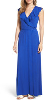 Thumbnail for your product : Loveappella Ruffle Maxi Dress (Regular & Petite)