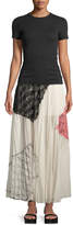 Thumbnail for your product : Pleated Midi Skirt with Lace Inserts