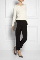 Thumbnail for your product : Temperley London Verita beaded silk and cotton-blend sweater