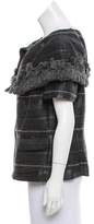 Thumbnail for your product : Rena Lange Fringe-Trimmed Tweed Jacket