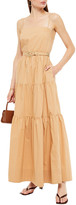 Thumbnail for your product : Nicholas Belted Gathered Cotton-poplin Maxi Dress