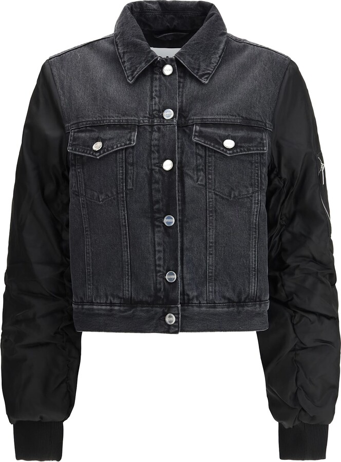 Ganni Black Rigid Denim Jacket
