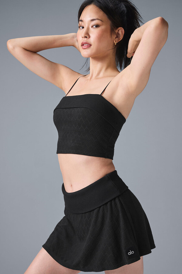 ALO | Doubles Only Bra Tank Top in Black, Size: Small
