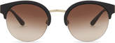 Burberry Be4241 check-detail round half-frame sunglasses