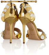 Thumbnail for your product : Charlotte Olympia Triton embellished metallic leather sandals