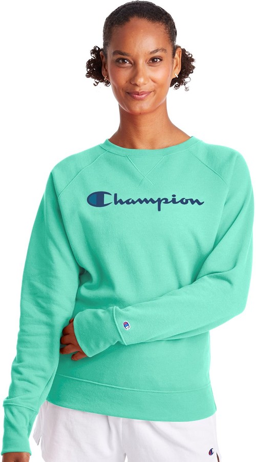 green champion sweatshirt womens