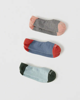 Abercrombie & Fitch 3-Pack Pattern No-Show Socks