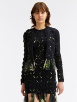 Thumbnail for your product : ODLR Chiffon Woven Eyelet Cardigan