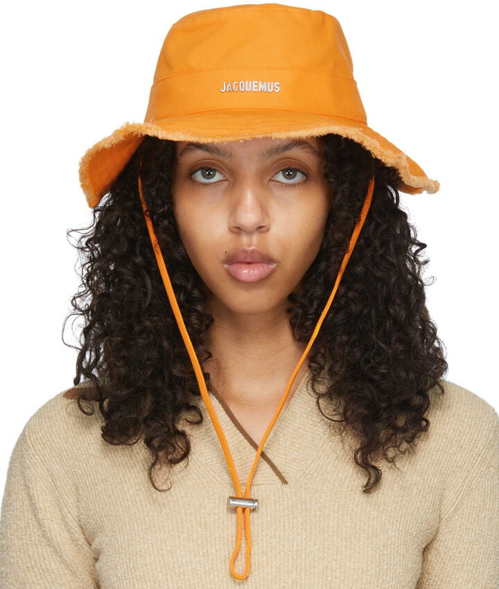 JACQUEMUS 'Le Bob Ficiu’ bucket hat Orange Jacquemus Le Bob Ficiu Bucket Hat | Orange | FARFETCH