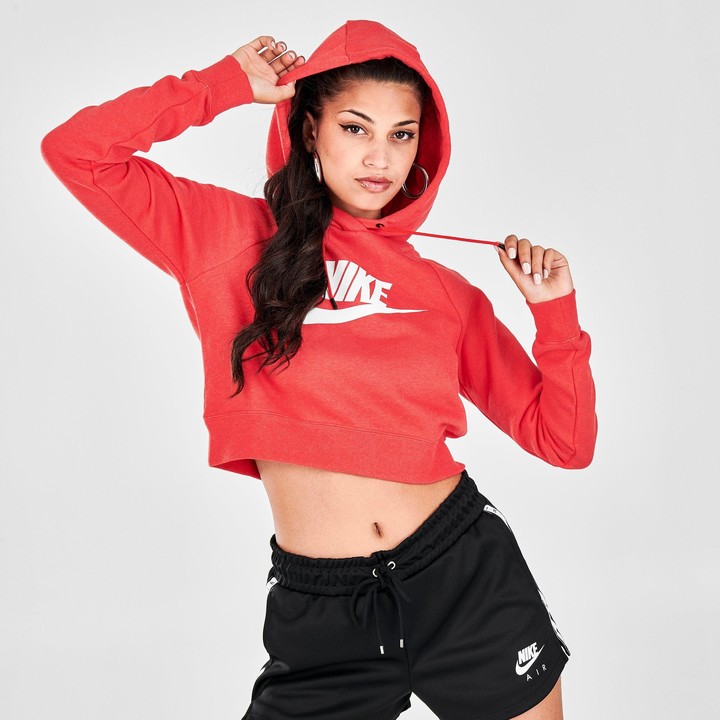 nike sportswear essential cropped hoodie