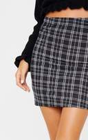 Thumbnail for your product : PrettyLittleThing Cream Check Print Mini Skirt