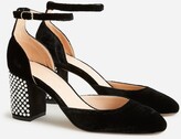 Thumbnail for your product : J.Crew Maisie studded heels in velvet