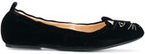 Thumbnail for your product : Charlotte Olympia Kitten Embroided Ballerina Shoes