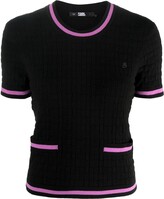 Contrast-Trim Knitted Top 