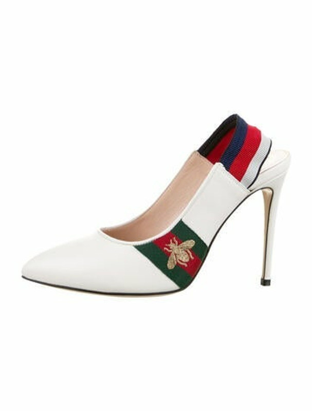 white gucci heels