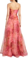 Thumbnail for your product : Theia Fahreta Floral Strapless Gown