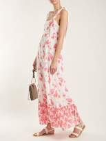 Thumbnail for your product : Athena Procopiou - Sundown Breeze Silk Maxi Dress - Womens - White Multi