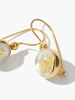 Thumbnail for your product : Katerina Makriyianni Evil Eye Mother-of-pearl & Gold-plated Earrings - White