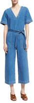 Thumbnail for your product : MiH Jeans Hart Deep V All-in-One Jumpsuit, Blue