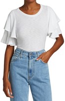 Thumbnail for your product : Nation Ltd. Etta Slim-Fit Tier Ruffle-Sleeve T-Shirt