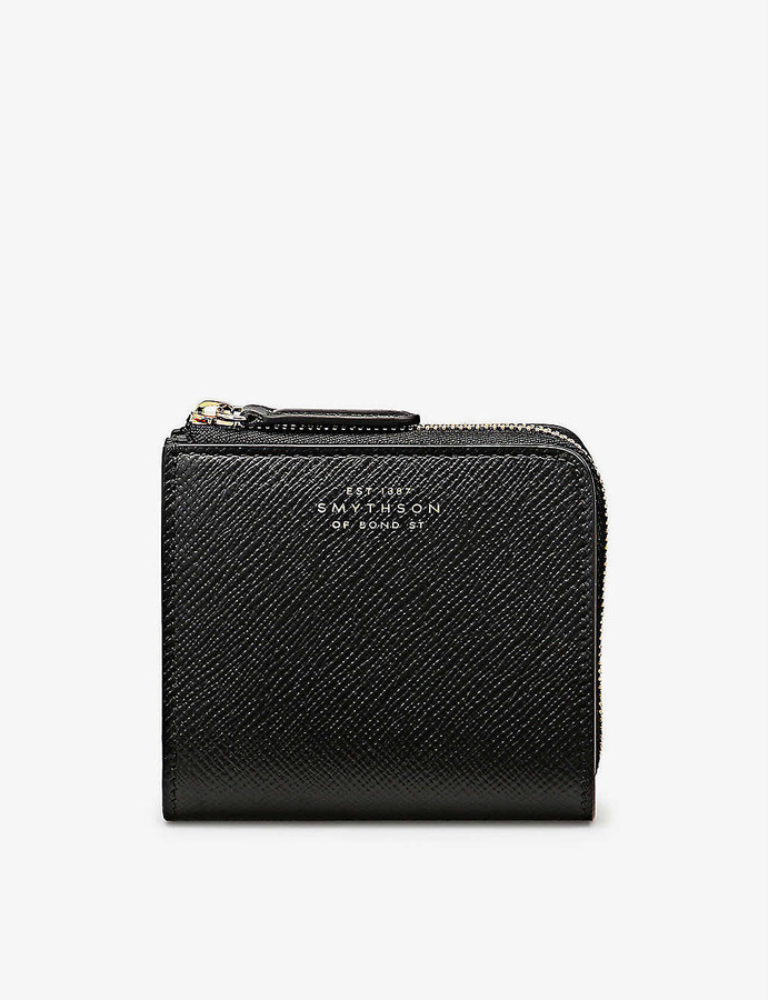Smythson Panama Zip Around leather bifold wallet ShopStyle