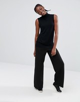 Thumbnail for your product : Monki High Neck Low Arm Tank