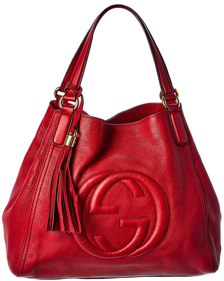 Gucci Red Leather Soho Hobo Bag (Authentic Pre-Owned) - ShopStyle